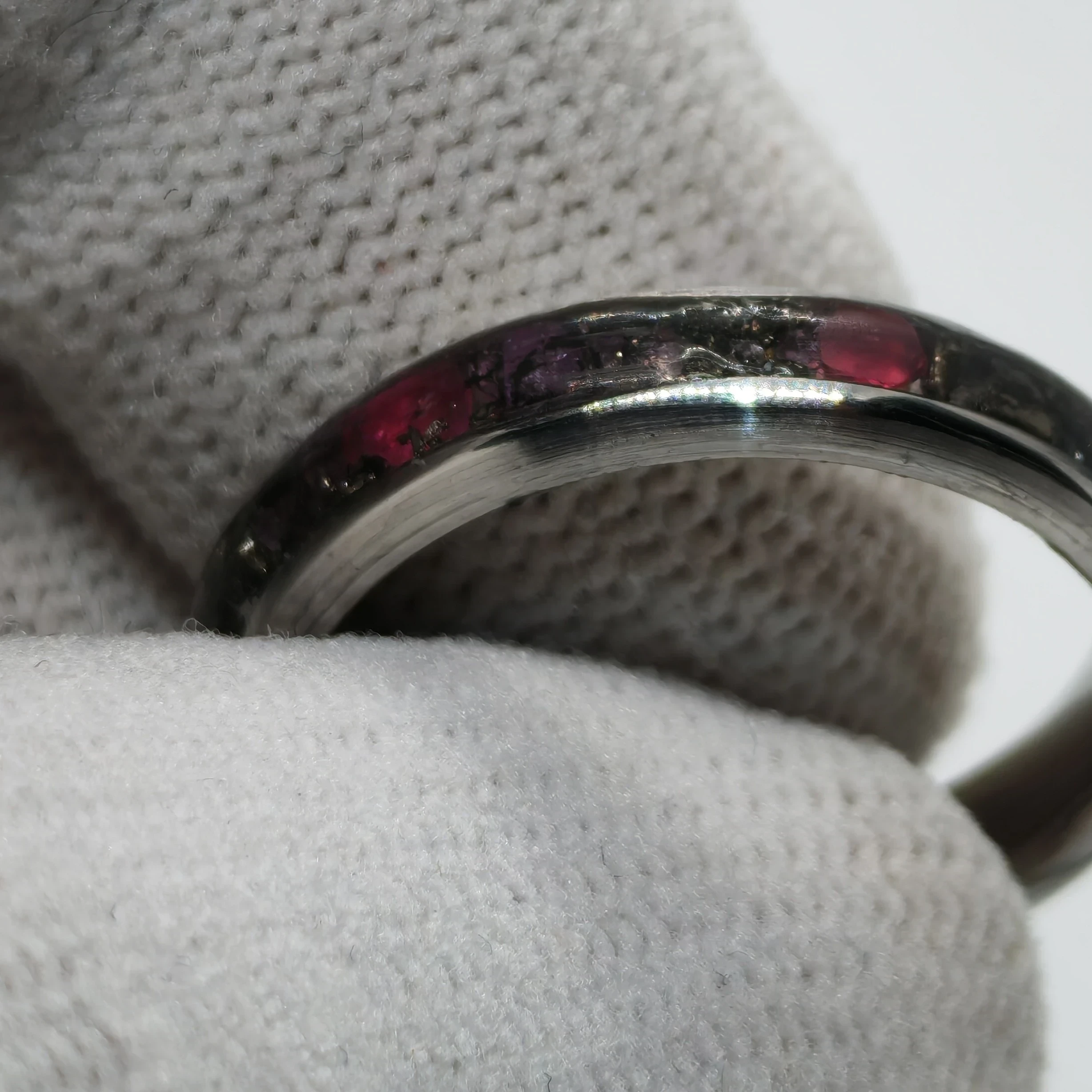Anillo con Rubí y Pirita Genuinos 3