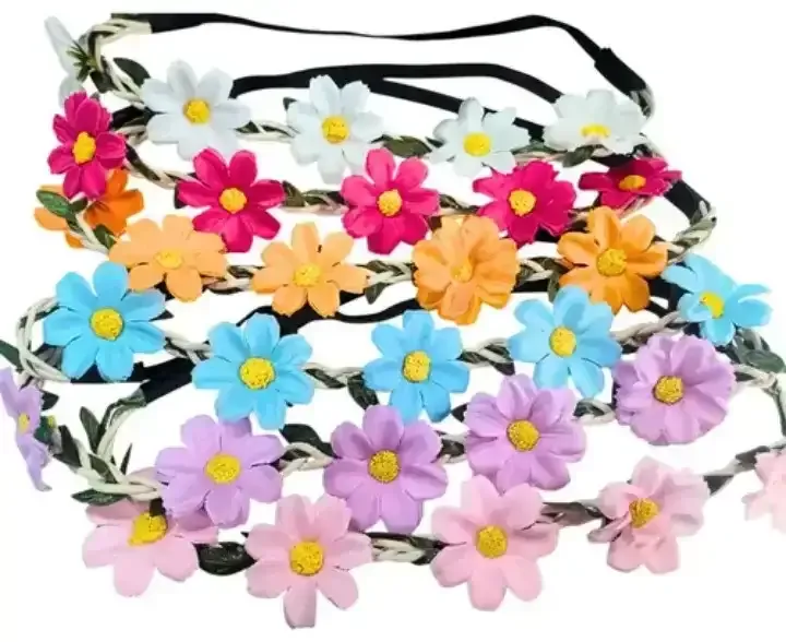 Vincha elastica de flores Margarita 