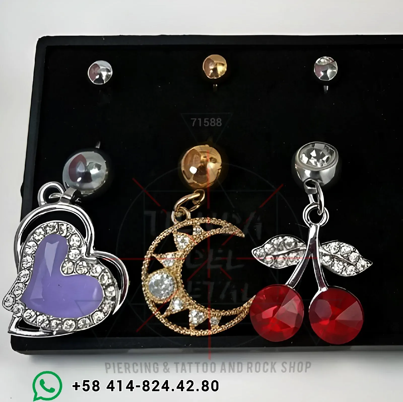 Joyas Colgantes. Piercing ombligo, acero