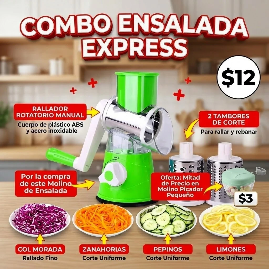 Rayador manual oara verduras. 