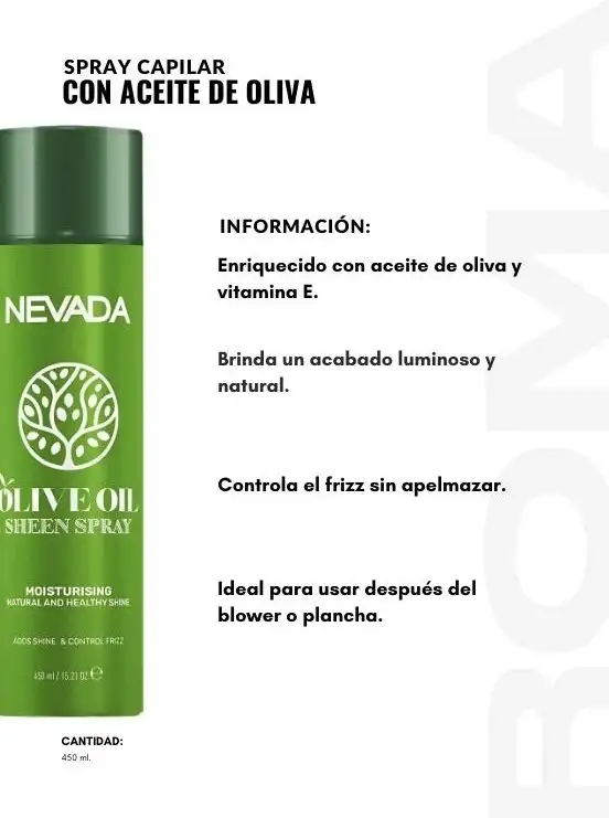 Spray de brillo de oliva Nevada 2