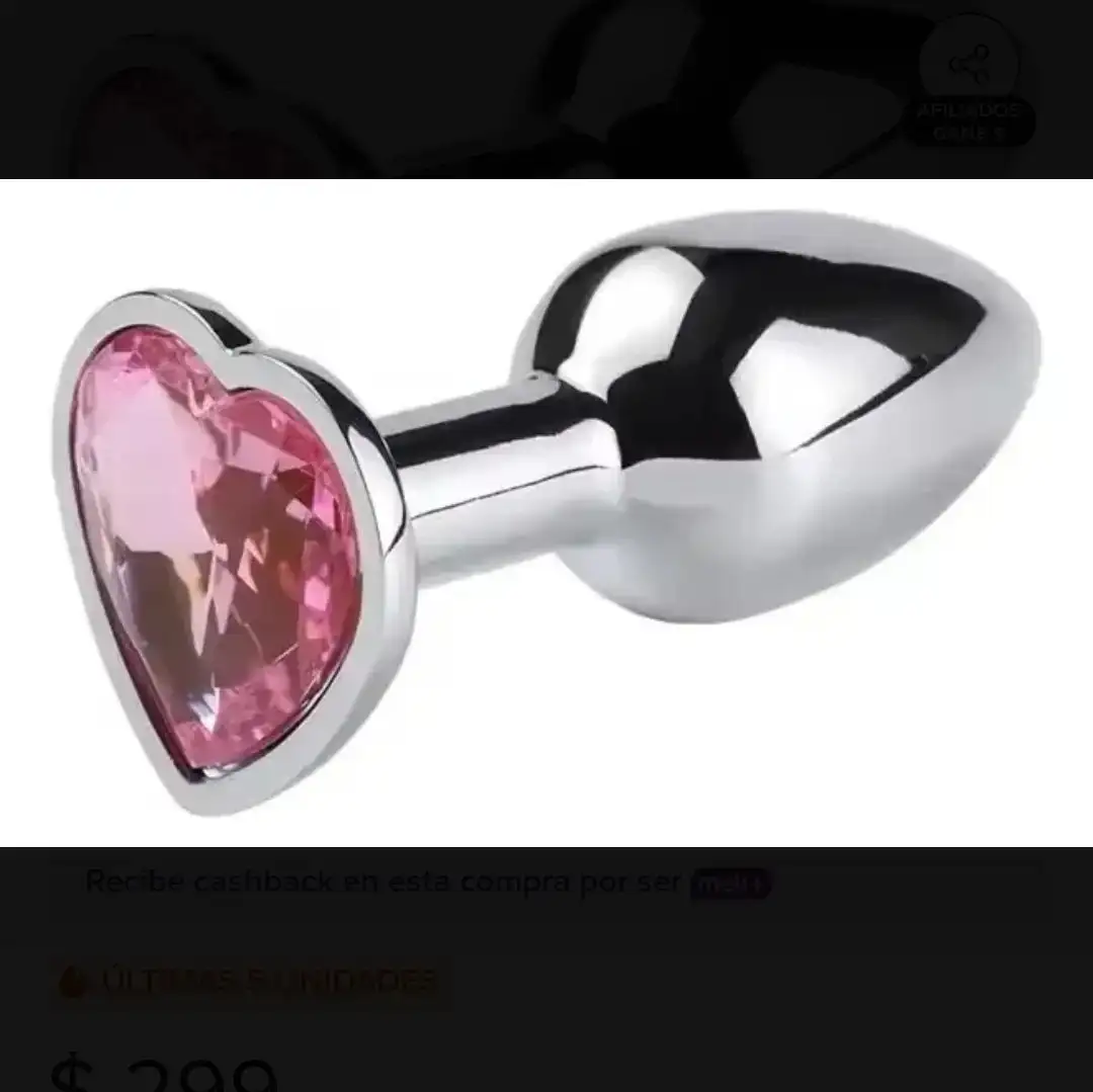 Plug anal con joya corazón ROSA