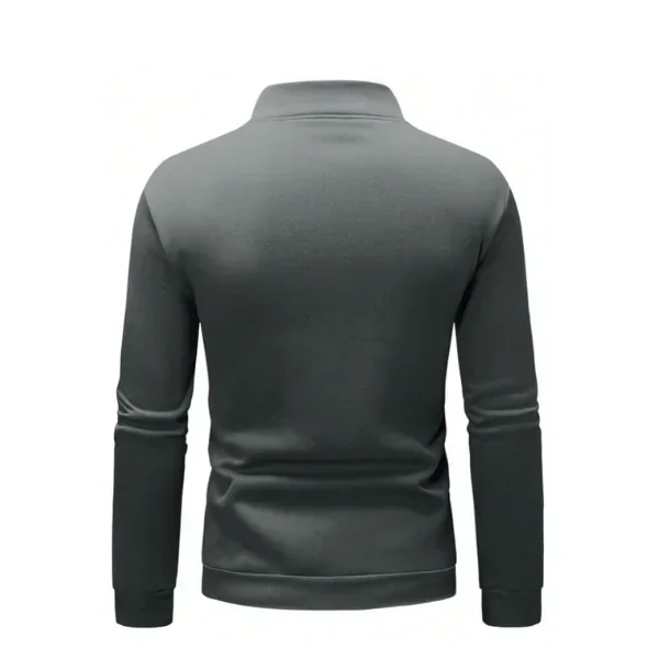 Hombres Sudadera con cremallera cuello vuelto 2
