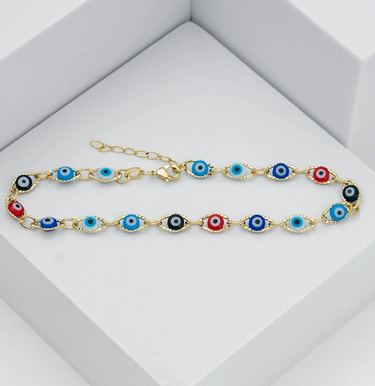 Tobillera Ojo Turco Multicolor 23cms + 2cm Extensor 