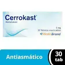 CERROKAST 5 MG CJA X 30 TAB MONTELUKAST MEDIC BRAND