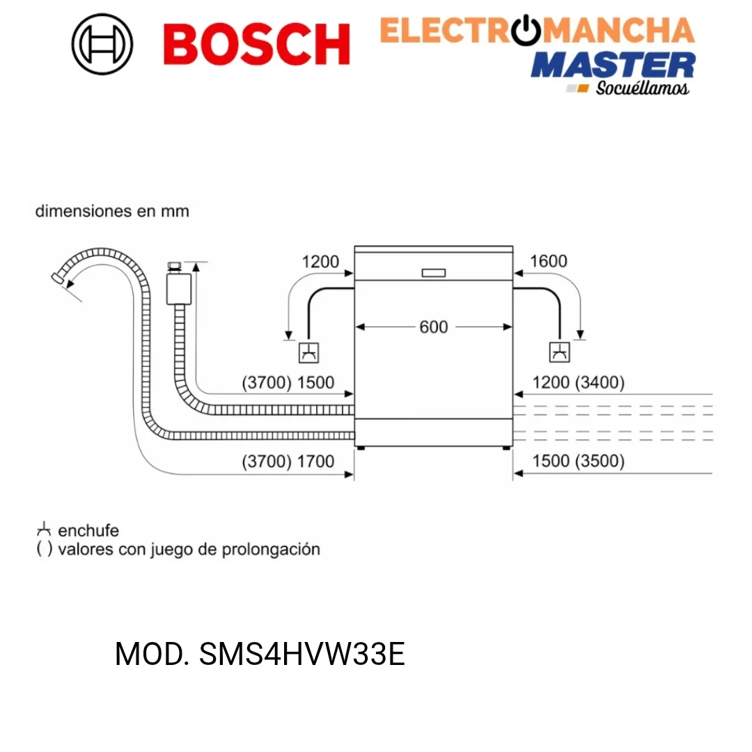 LAVAVJILLAS BOSCH SMS4HVW33E 13 CUB. 3 BANDEJA D 4