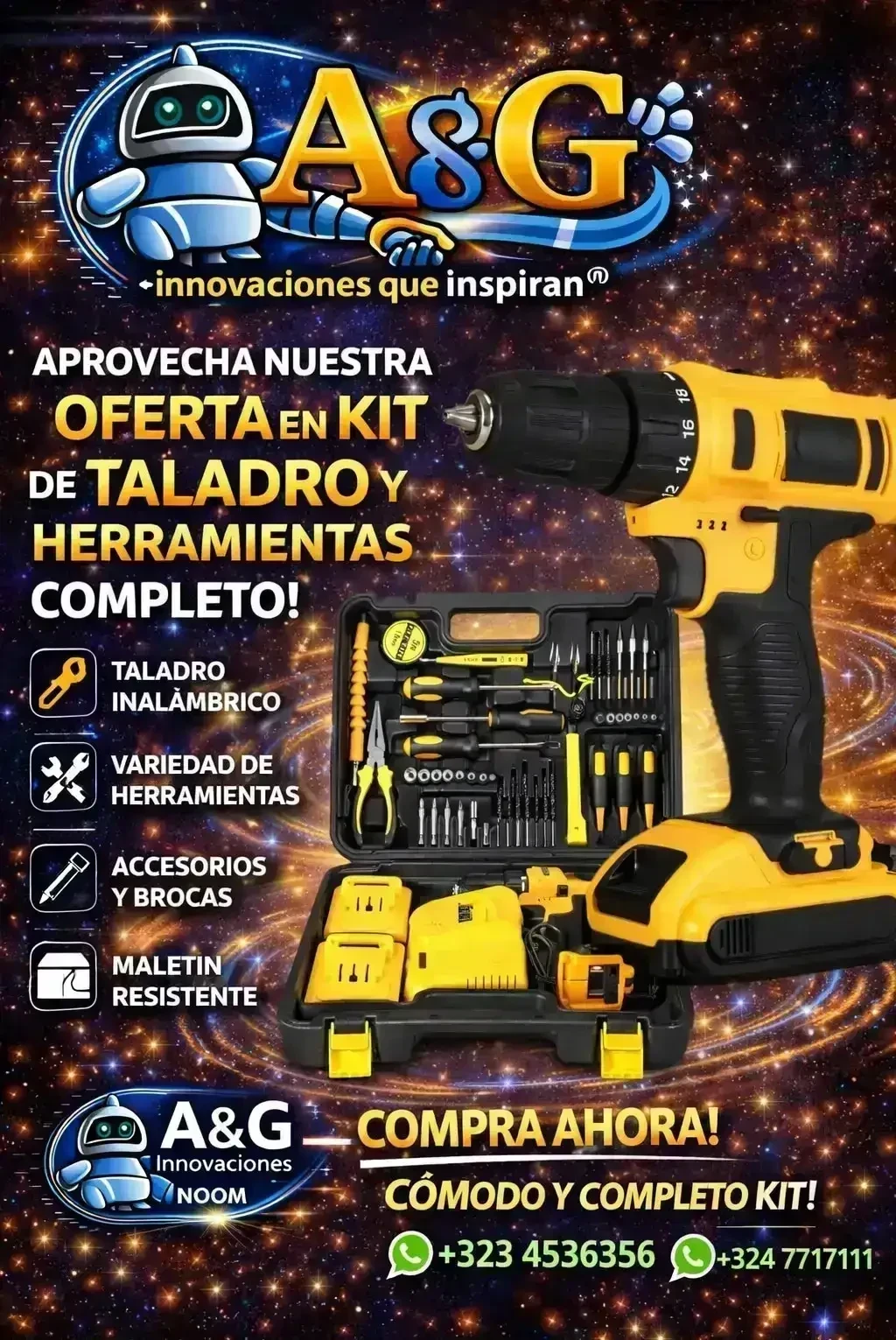 Kit taladro inalámbrico 