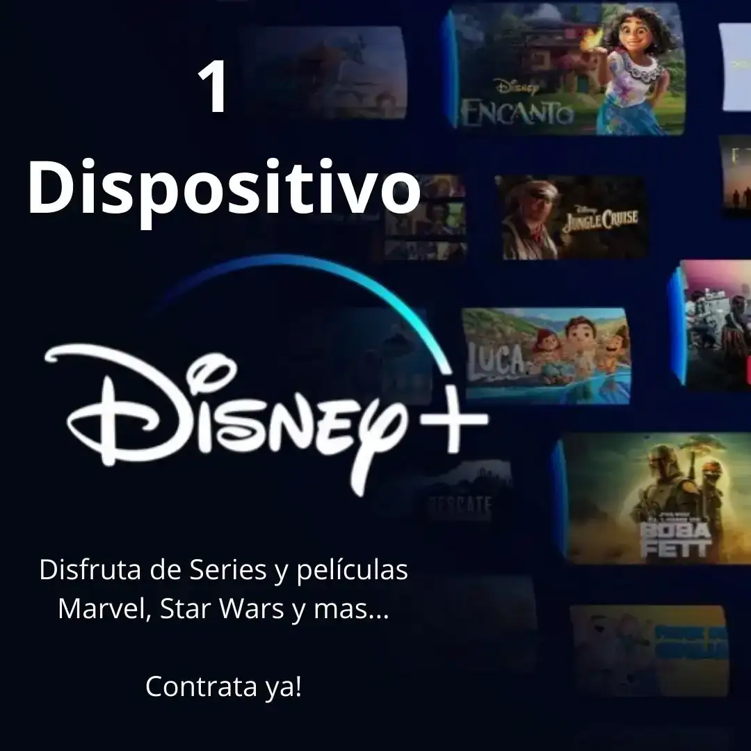 Disney Plus 1 Dispositivo por 30 días (Smart Tv, Tv Box, Smart Phone, Tablet, PC)