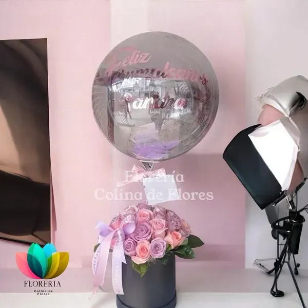 Arreglo con globo burbuja
