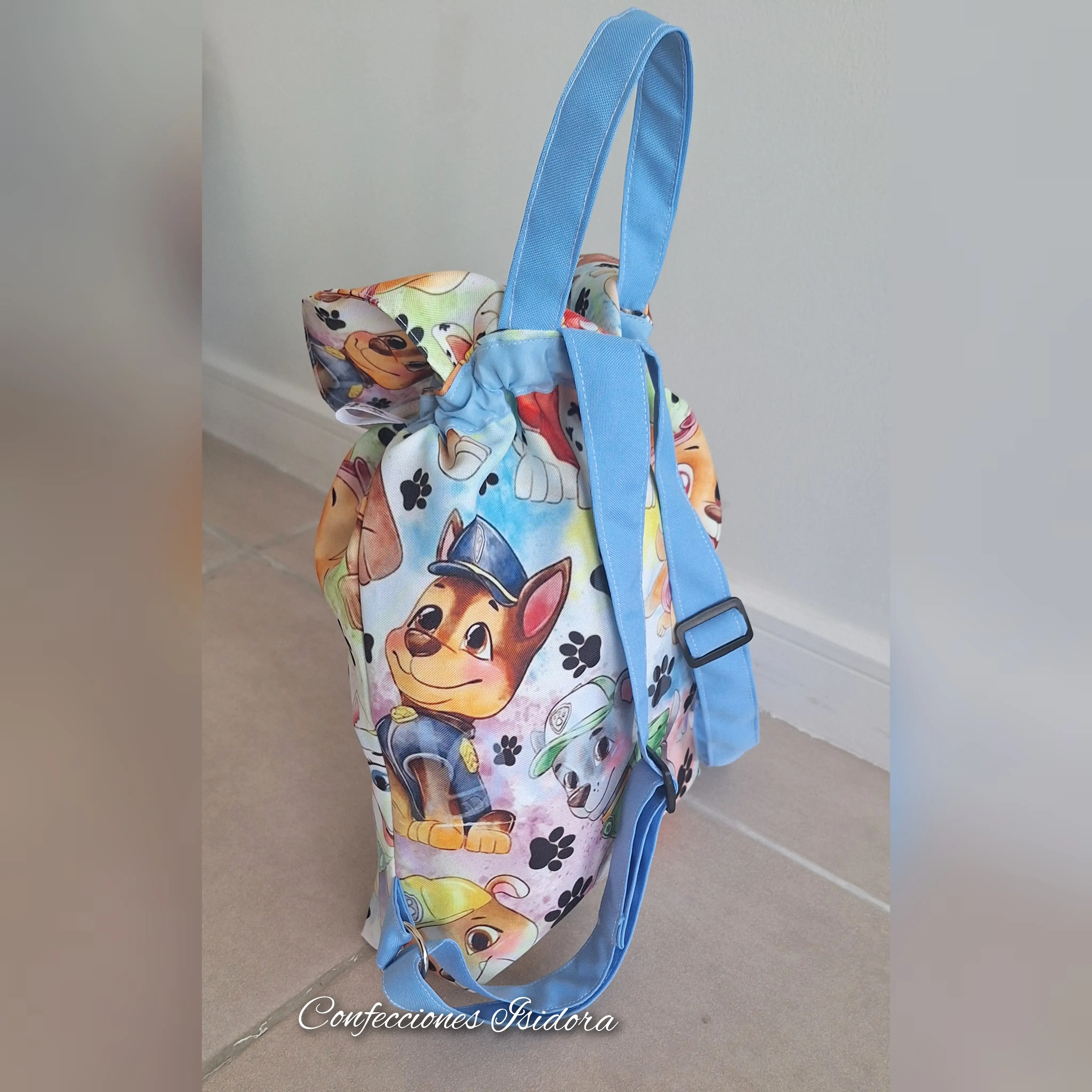 Mochila paw patrol celeste  2