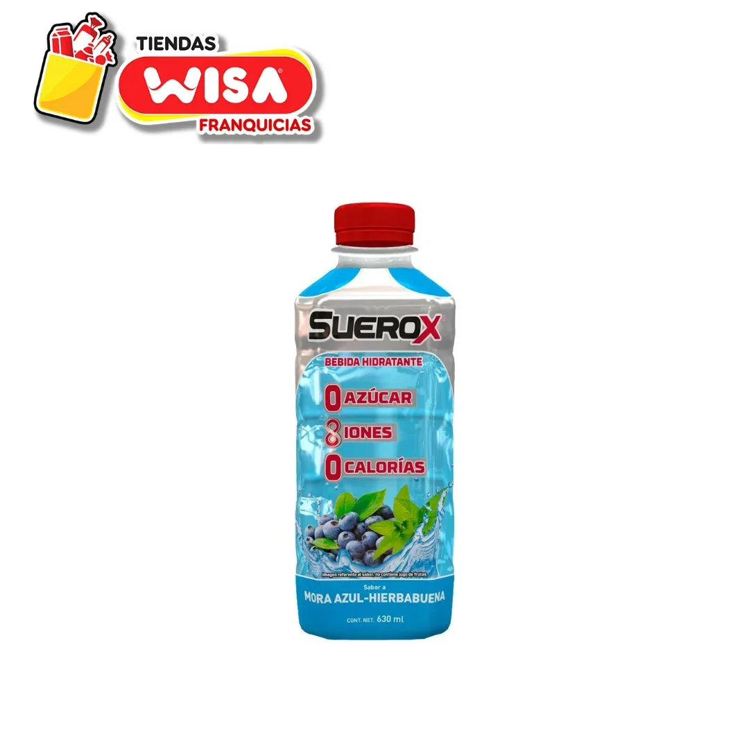 Suerox Sabor Mora Azul - Hierbabuena 630 ML