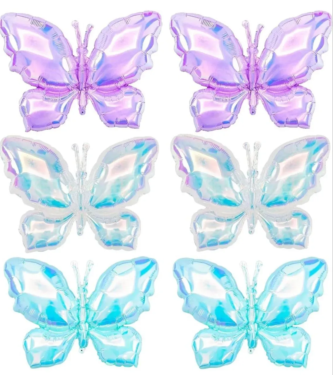 Globo mariposa iridiscente 48x65cm