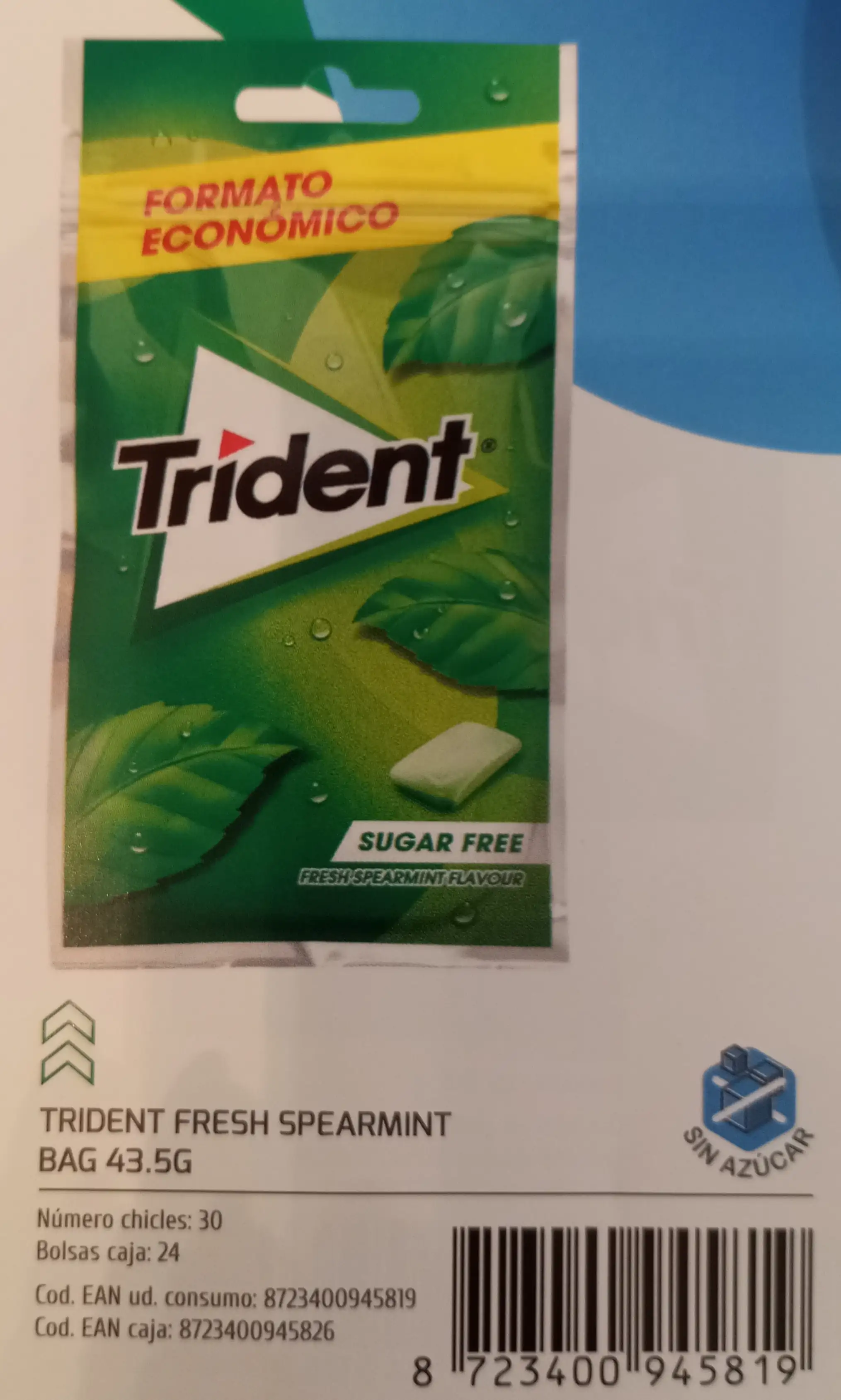 TRIDENT FRESH SPEARMINT BAG