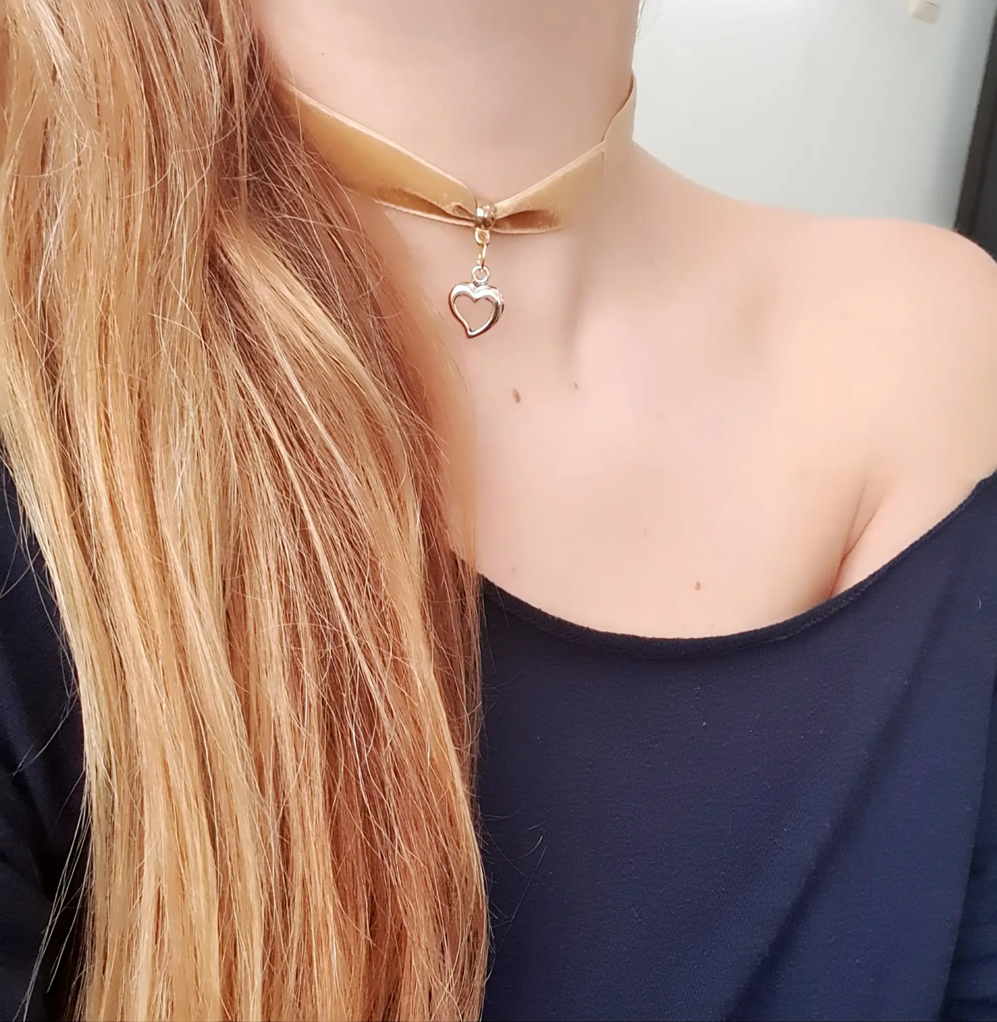 Choker terciopelo con corazón
