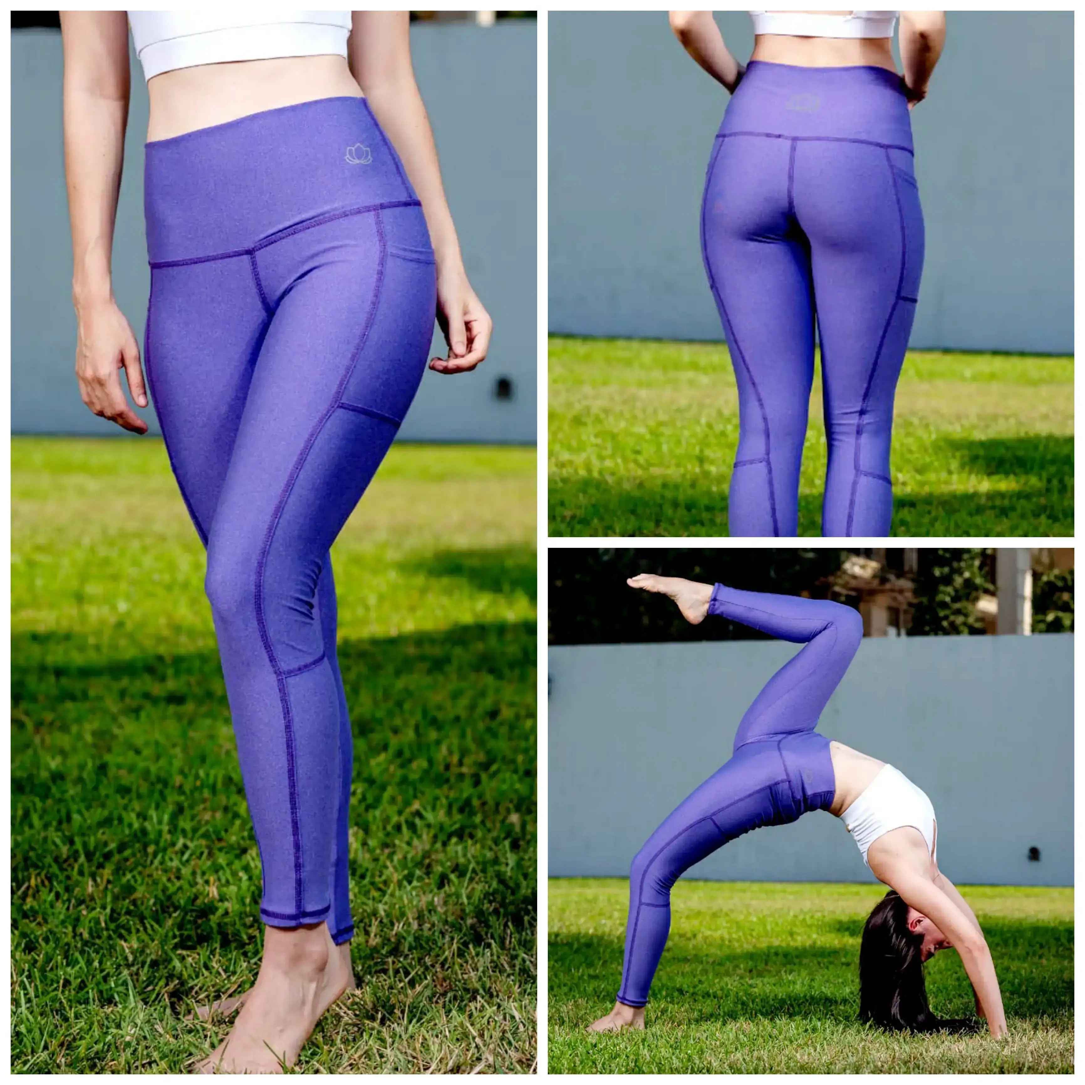 Leggins YOGA ZEN morado comfort con bolsas