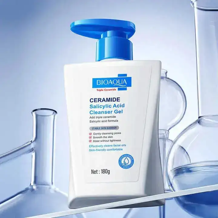 Gel Limpiador Facial Ceramidas y Acido Salicilico Bioaqua  3