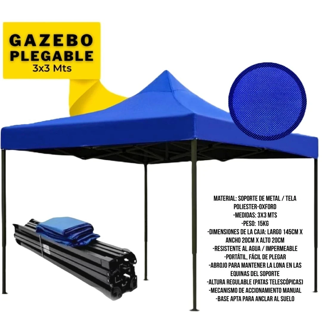 GAZEBO PLEGABLE 3X3