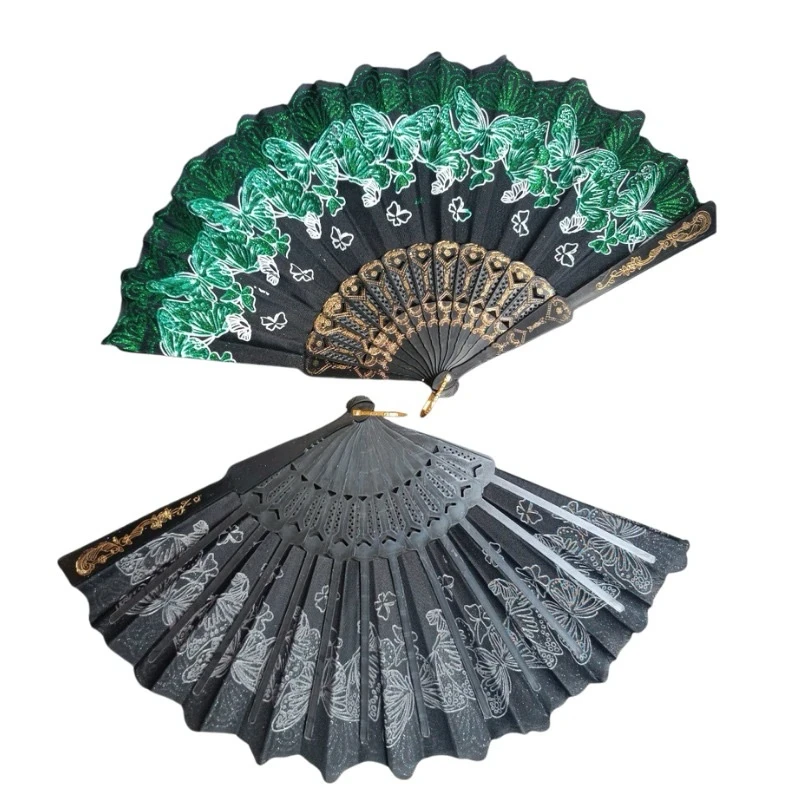 Paquete de 12 abanicos color negro premium 7