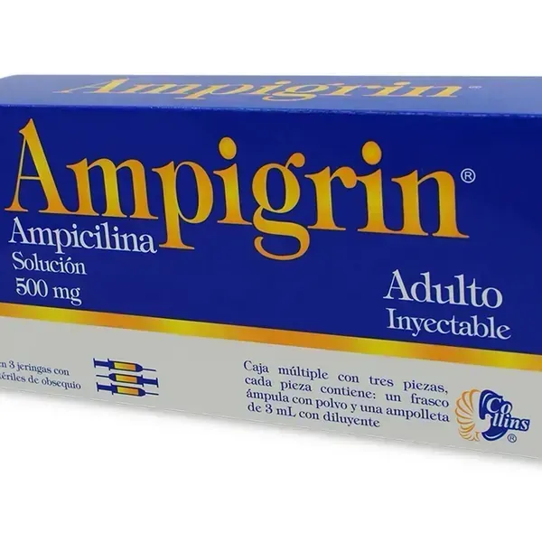 Ampigrin adulto ampicilina 500mg sol. Iny.