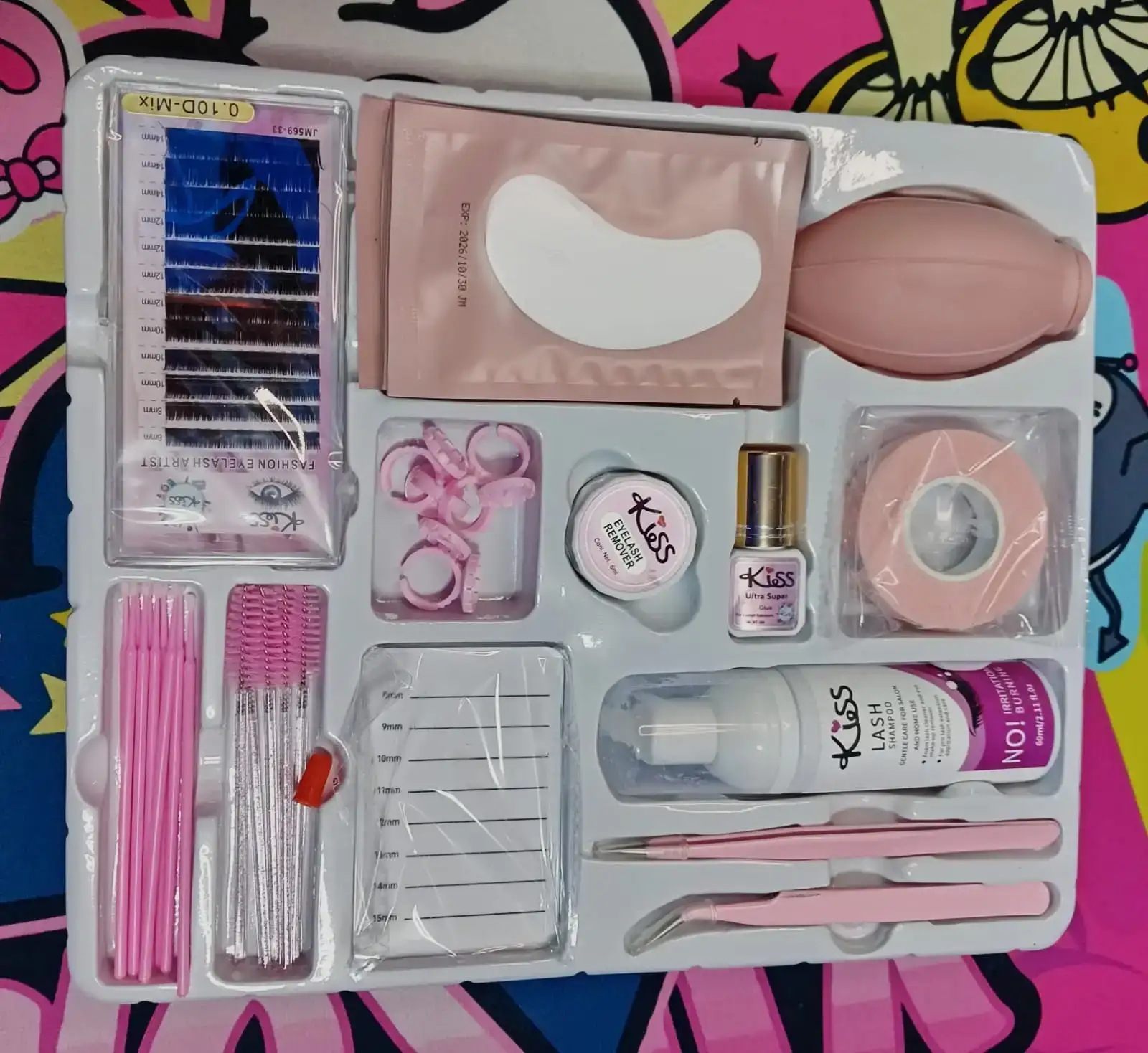 Kit basico de extencion de pestañas pelo a pelo 2