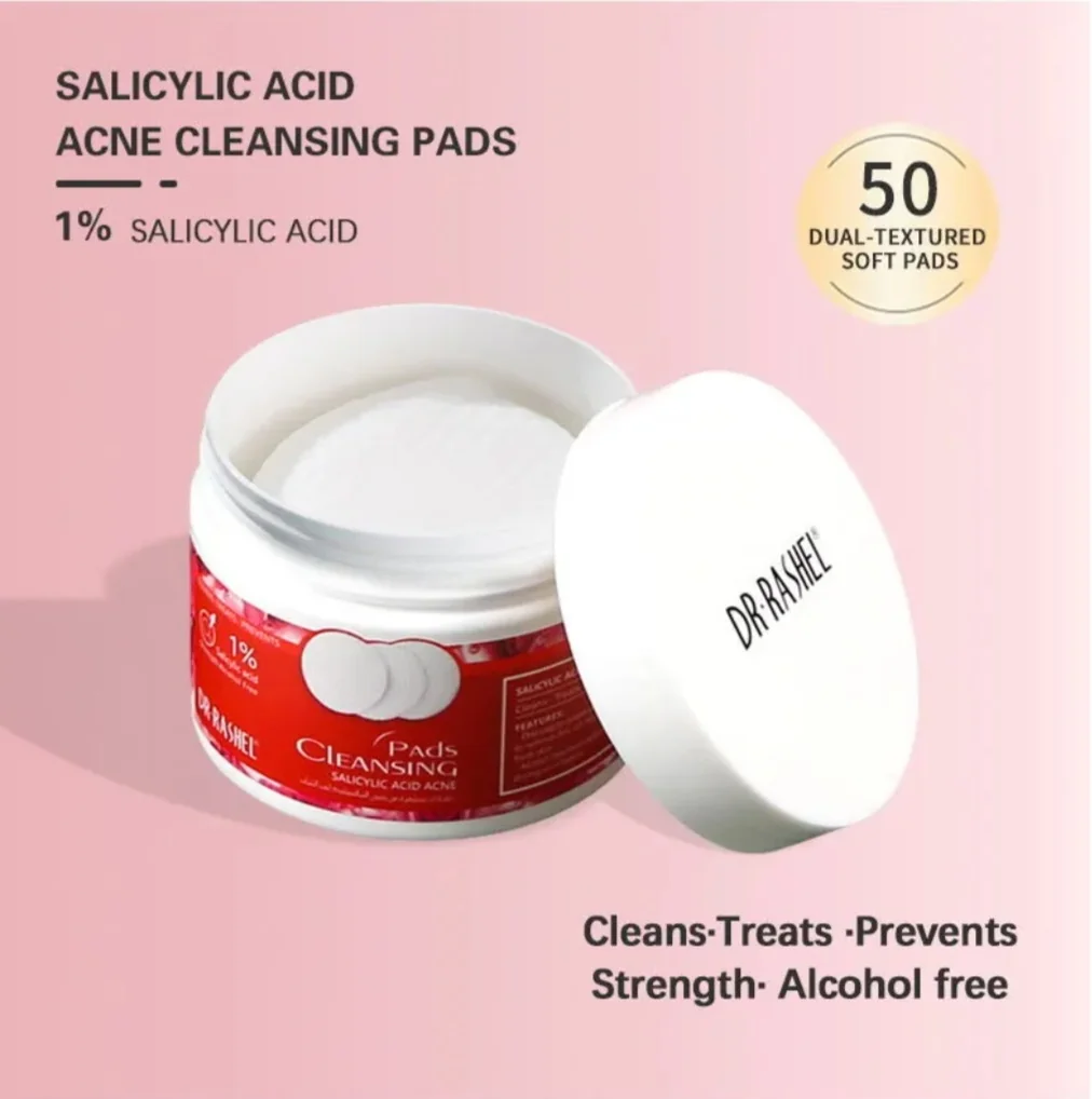 Toallitas limpiadoras con acido salicílico Acne Dr. Rashel  3
