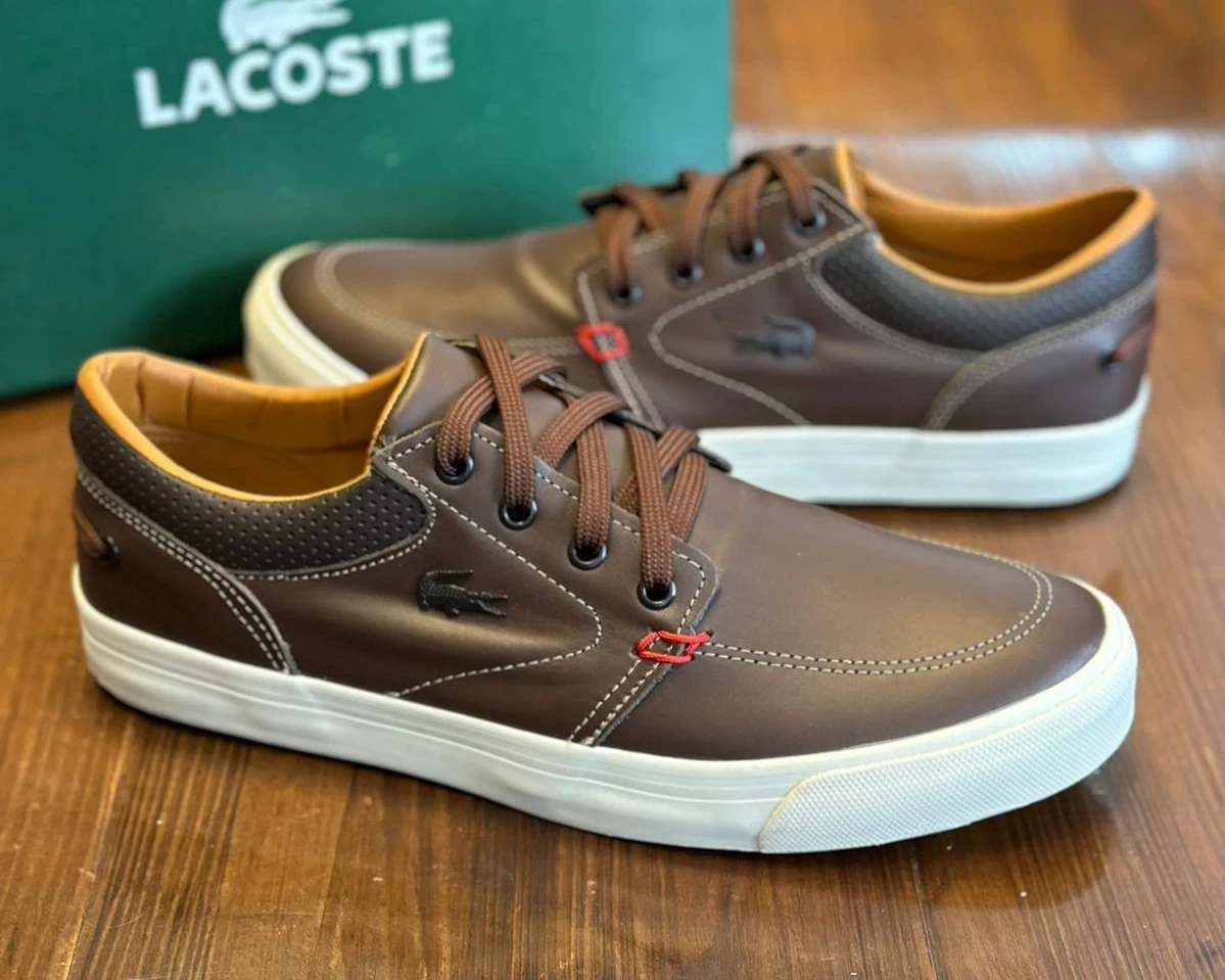 SAPATÊNIS LACOSTE COURO  2