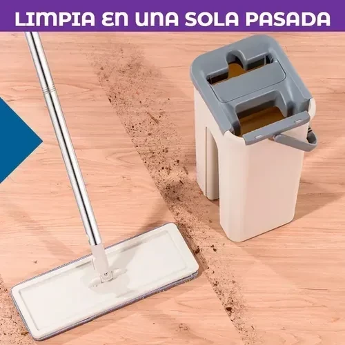 Mopa plana trapeador con balde escurridor de DINAX 2