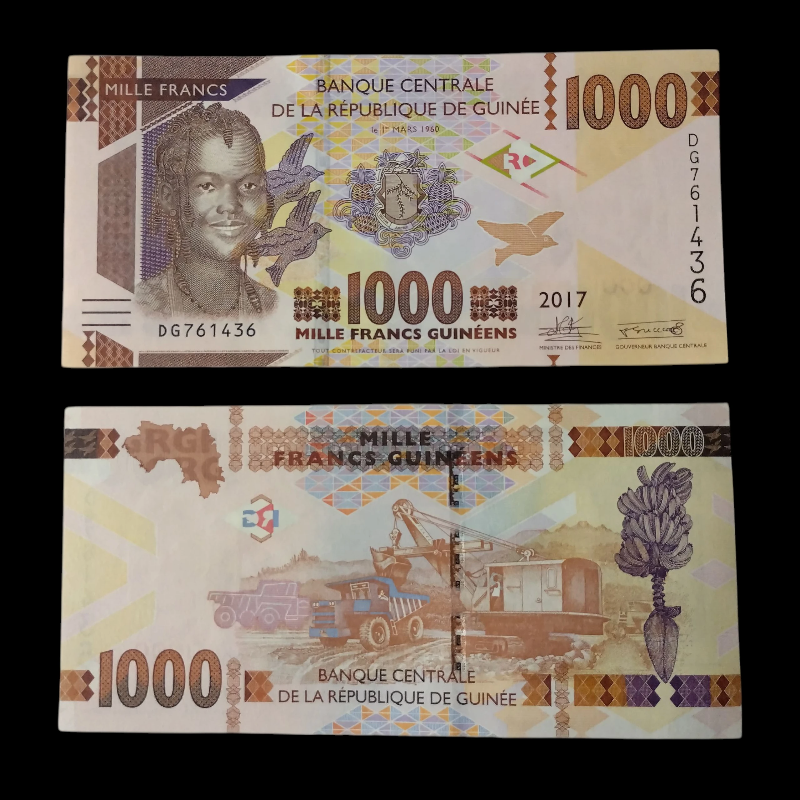• Guinea 1000 francos UNC