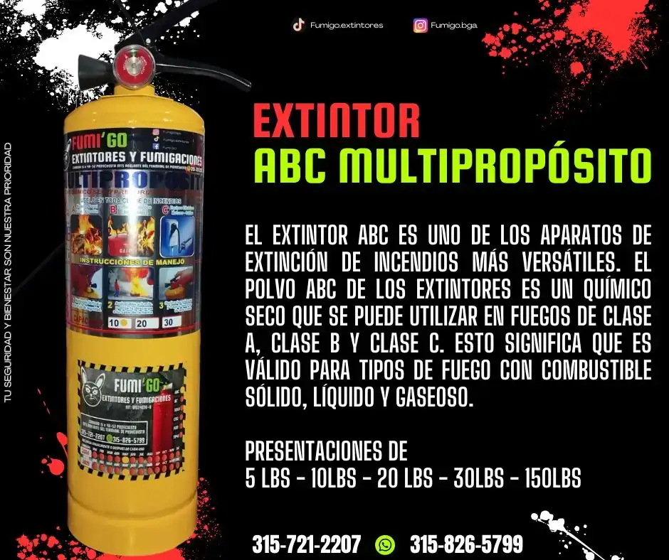 Extintor ABC 10 libras Multipropósito  4