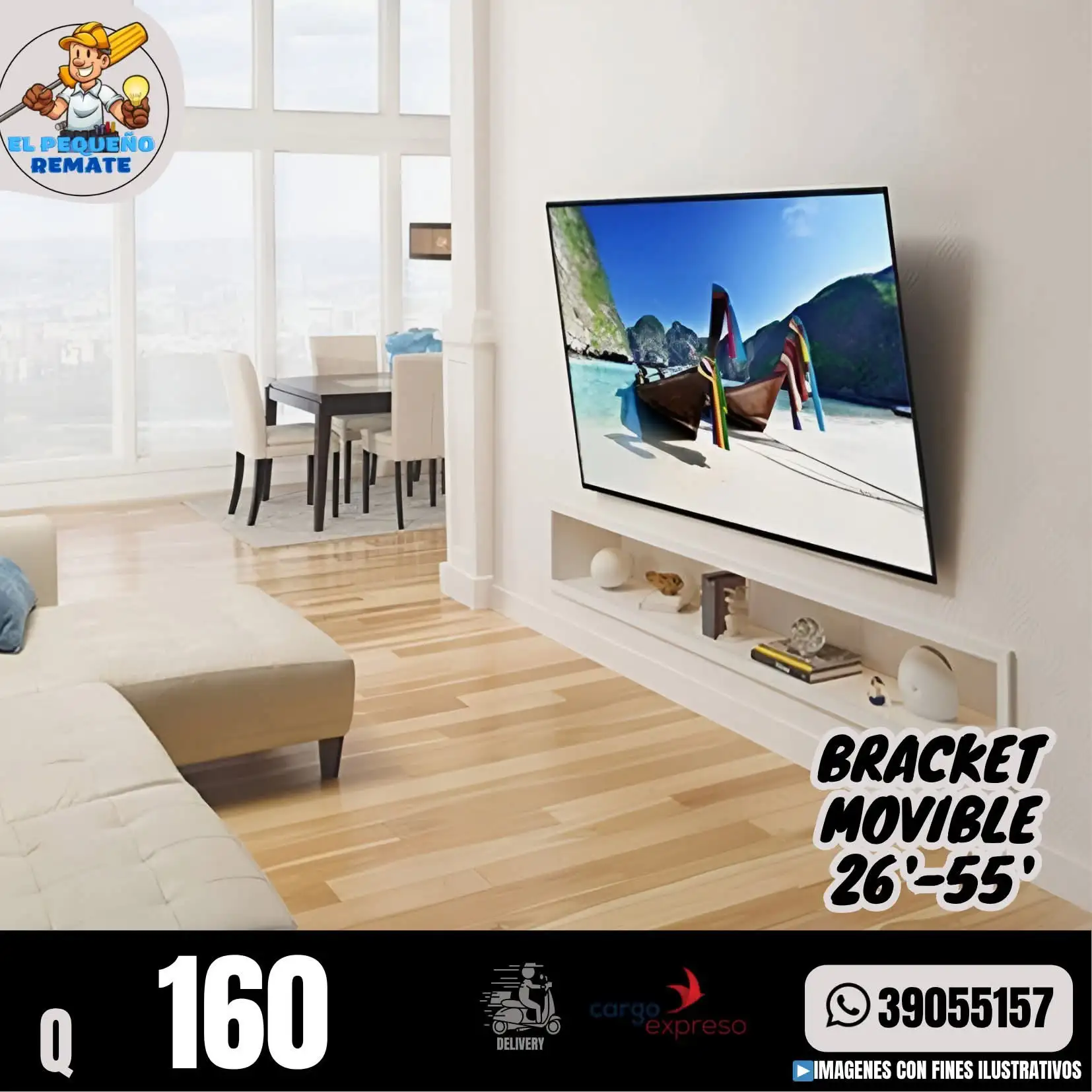BRACKET MOVIBLE de 26" - 55" AERBES 4