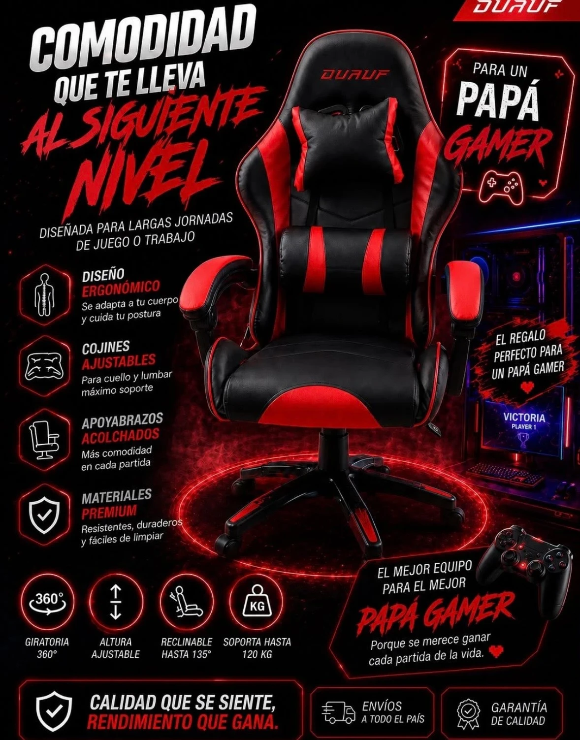 SILLA GAMER DUAVF