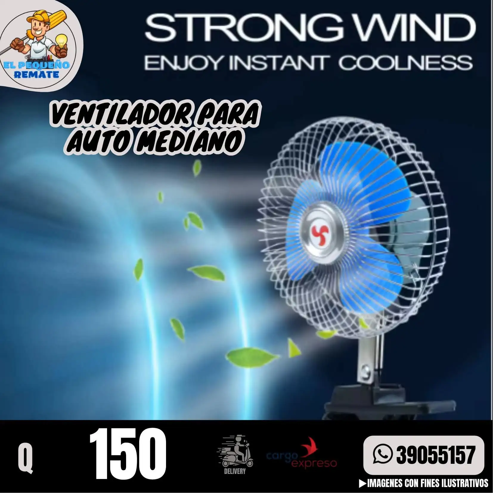 VENTILADOR DE CARRO GRANDE 4