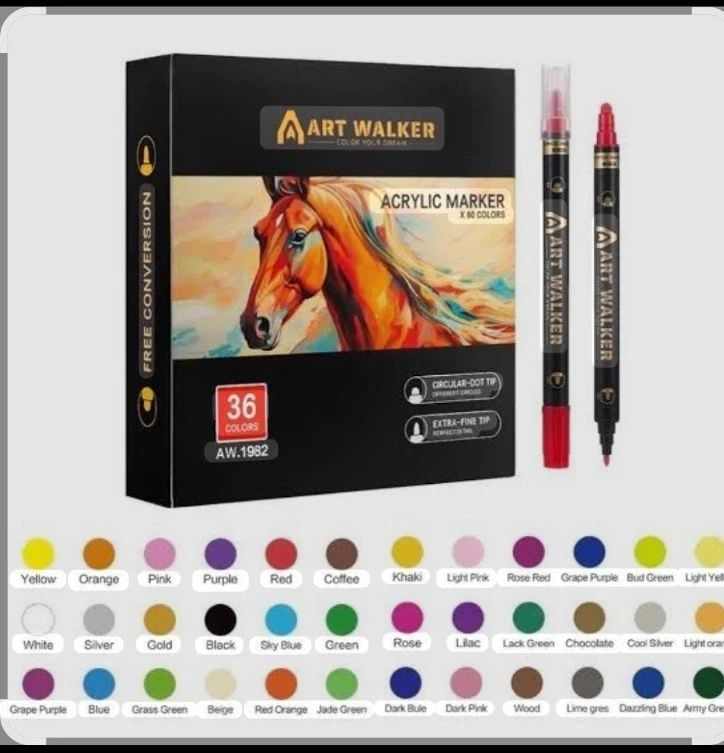 marcadores acrylic walker 36 pzas