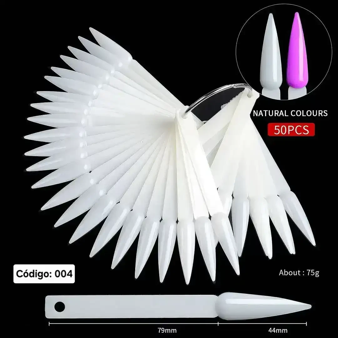 Llavero 50 Uñas para Práctica Color Natural
