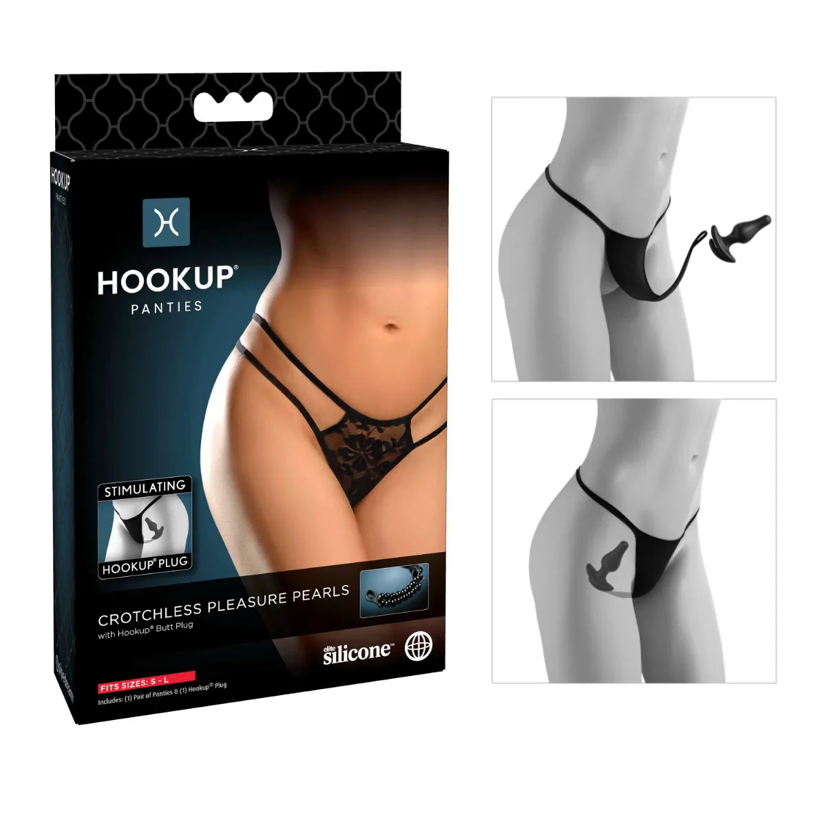 Hookup Panties Crotchless Pleasure Pearls