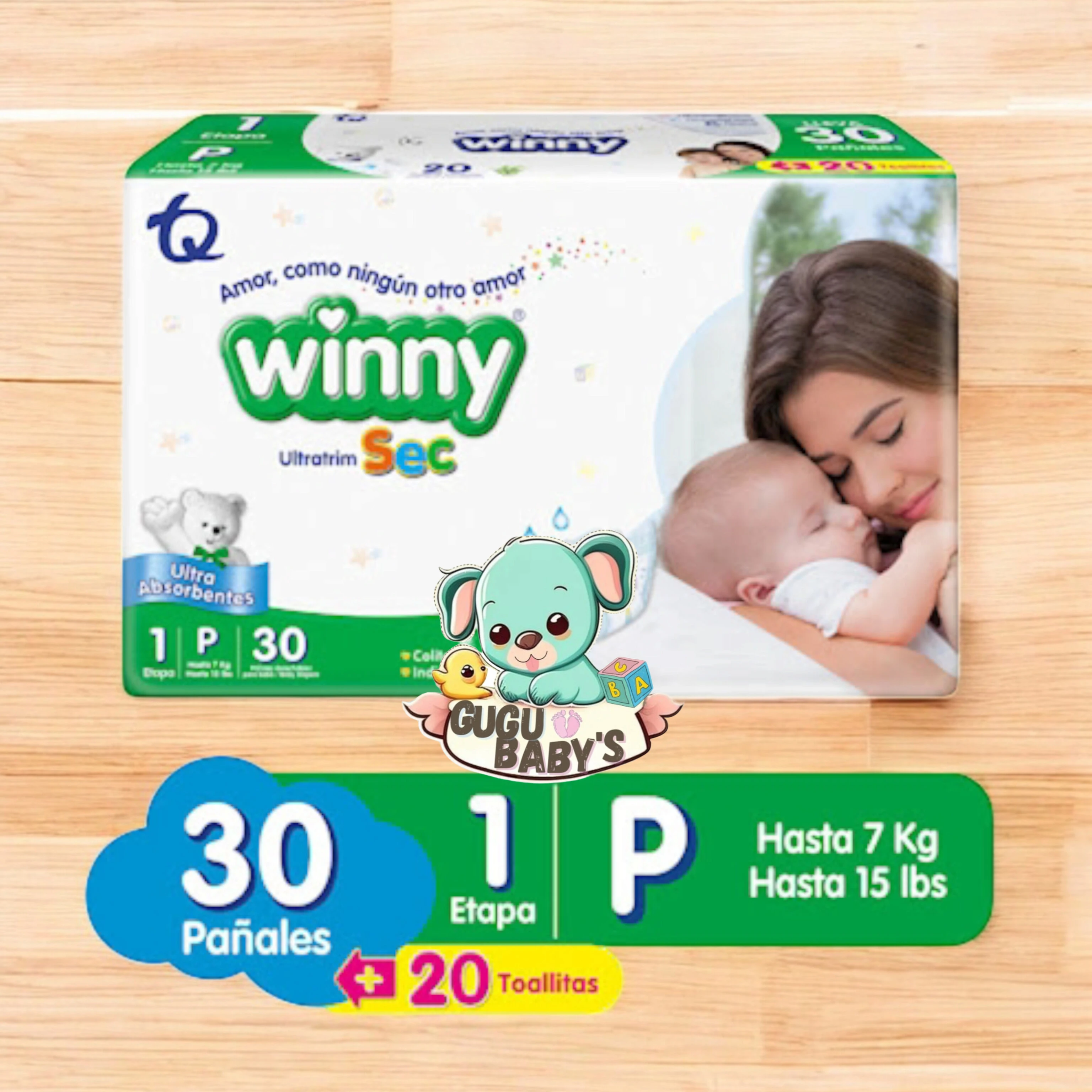 PAÑALES WINNY ETAPA 1 X 30