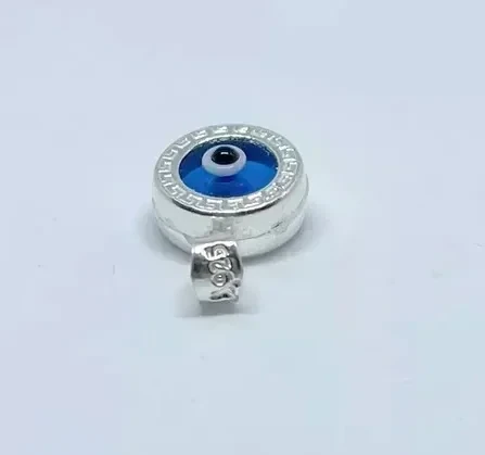 Cadena y Dije Ojo Turco Redondo Azul 2