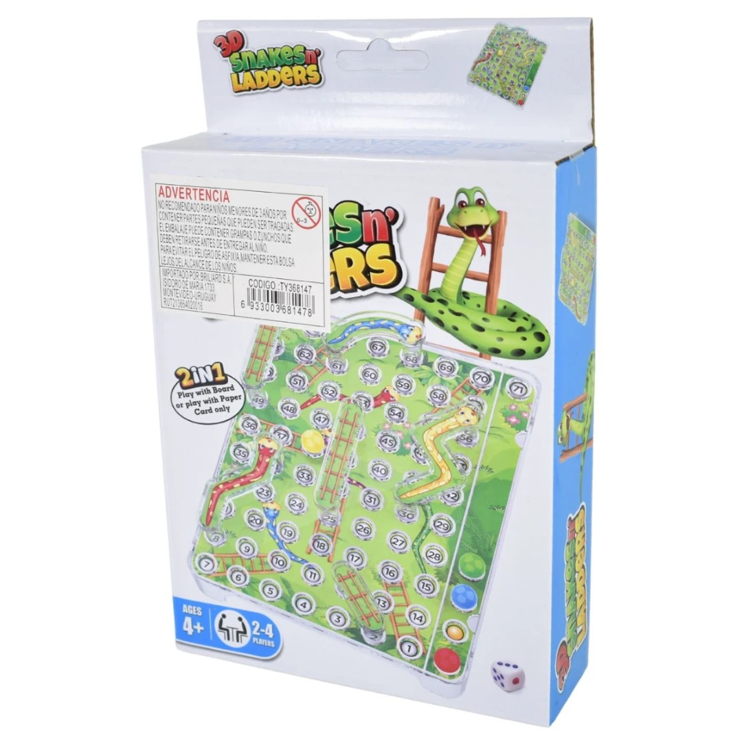 Juego de Mesa Serpientes y Escaleras 3D 2