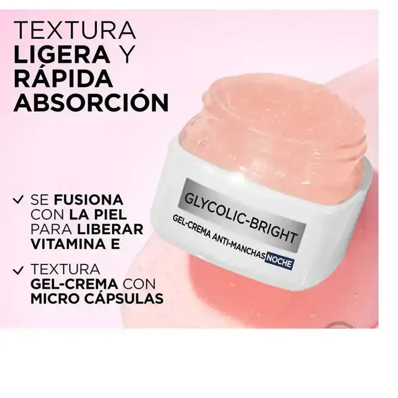 Crema Facial Loreal Glycolic-Bright Anti-Manchas Noche 50 Ml 2