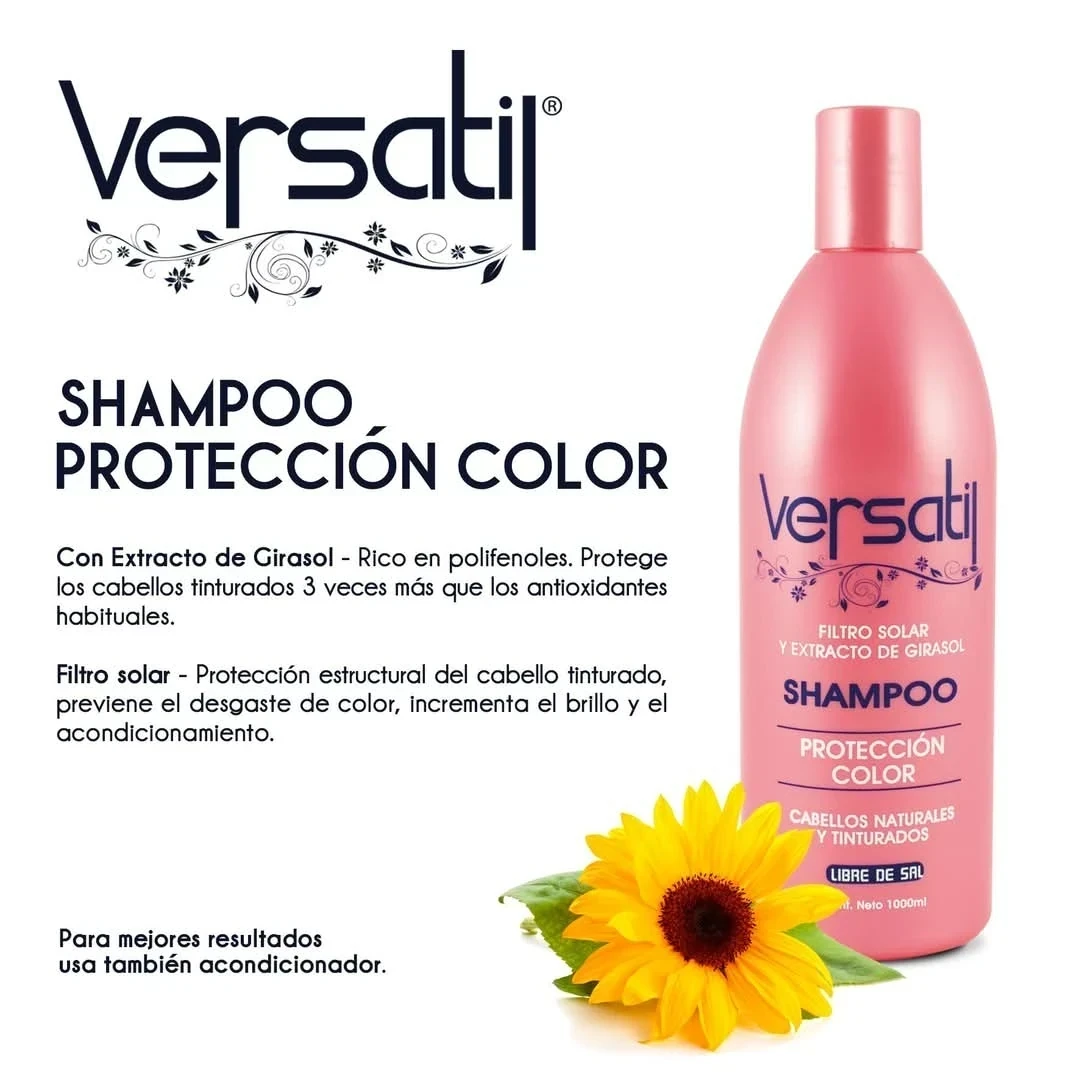 versatil shampoo x1000ml proteccion color