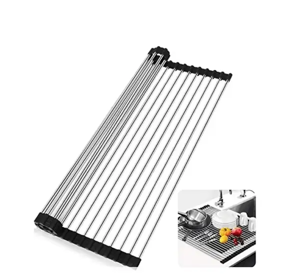 Escurridor Plegable De Acero Inoxidable  2