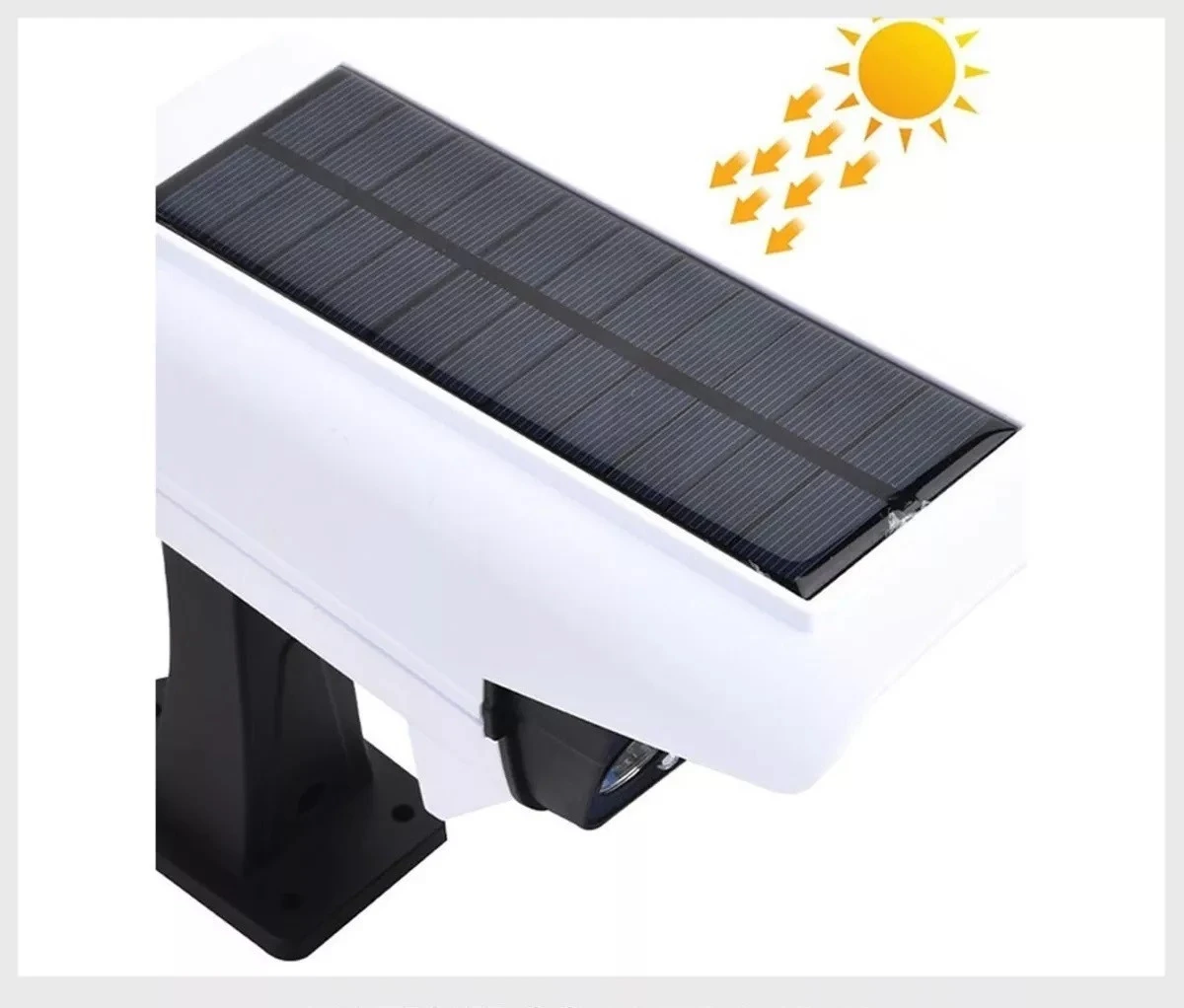 Lampara Led Solar con sensor de movimiento tipo camara  4