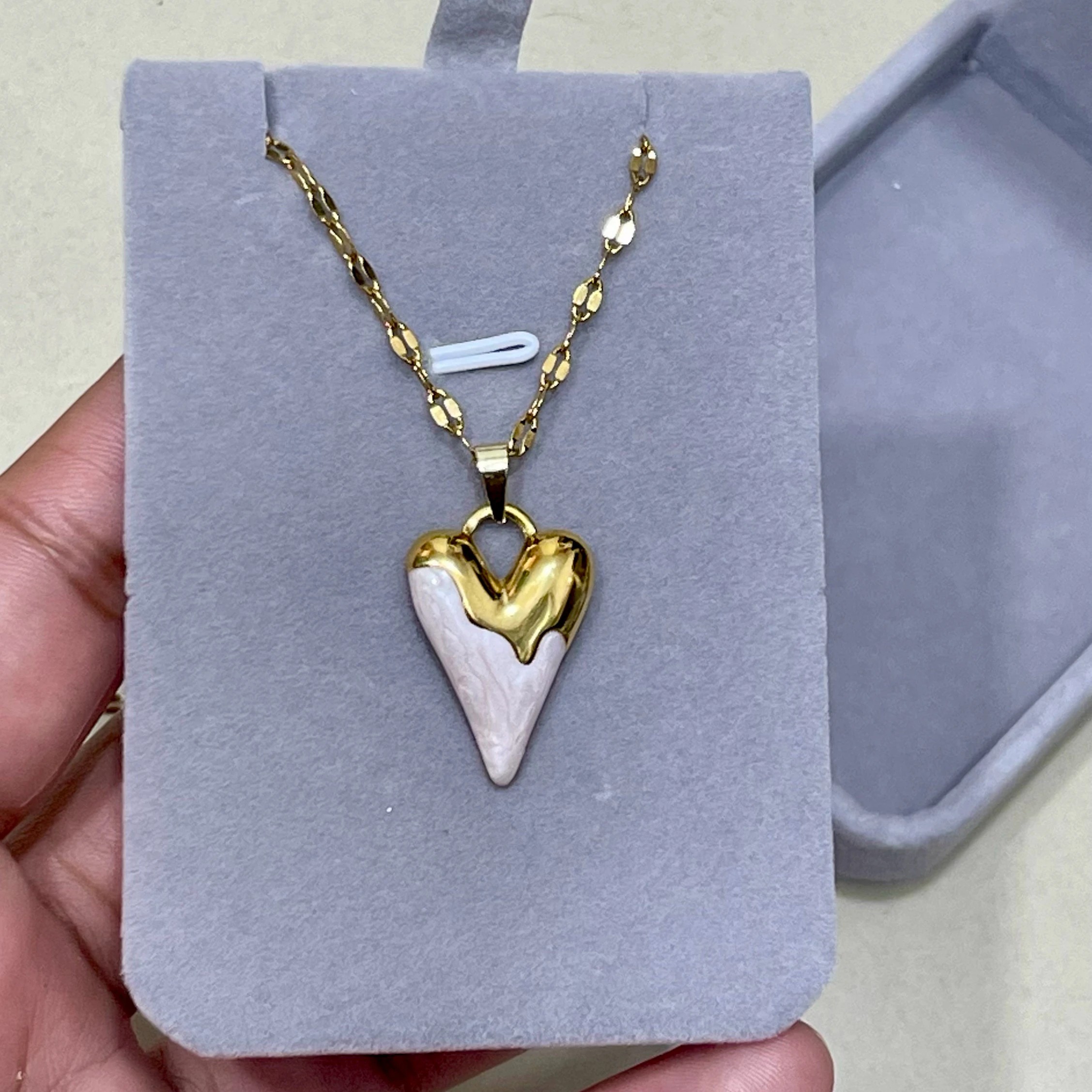 Cadena maxi corazon bicolor 3