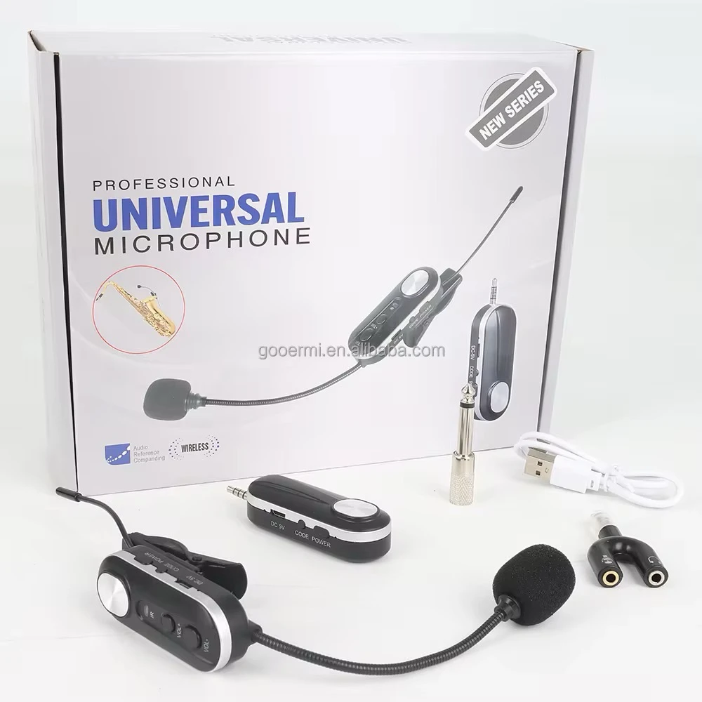 💥💥💥MICROFONO INALAMBRICO PARA INSTRUMENTOS DE VIENTO💥💥💥 Precio: 650Bs  Pedidos por mayor: ￼⁨69442828⁩ DISTANCIA: 50 Metros Sistema UHF  Micrófono de saxofón, Trompeta inalámbrica, cuerno francés, Tuba, instrumento musical, micrófono exterior portátil para DJ, puesta en escena