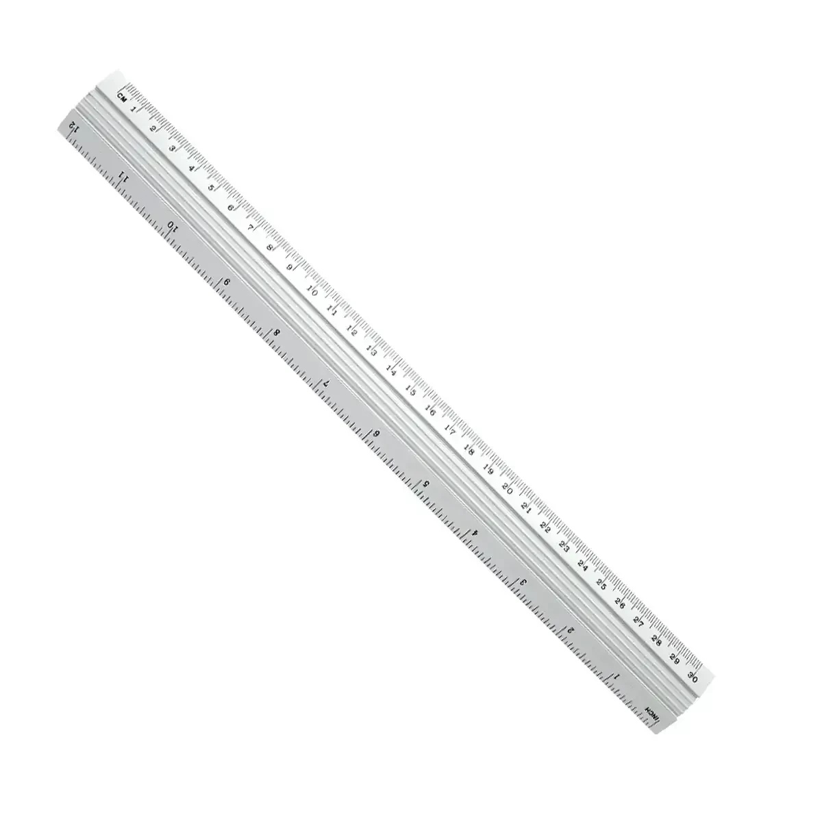 Regla de aluminio 30 cm graduada