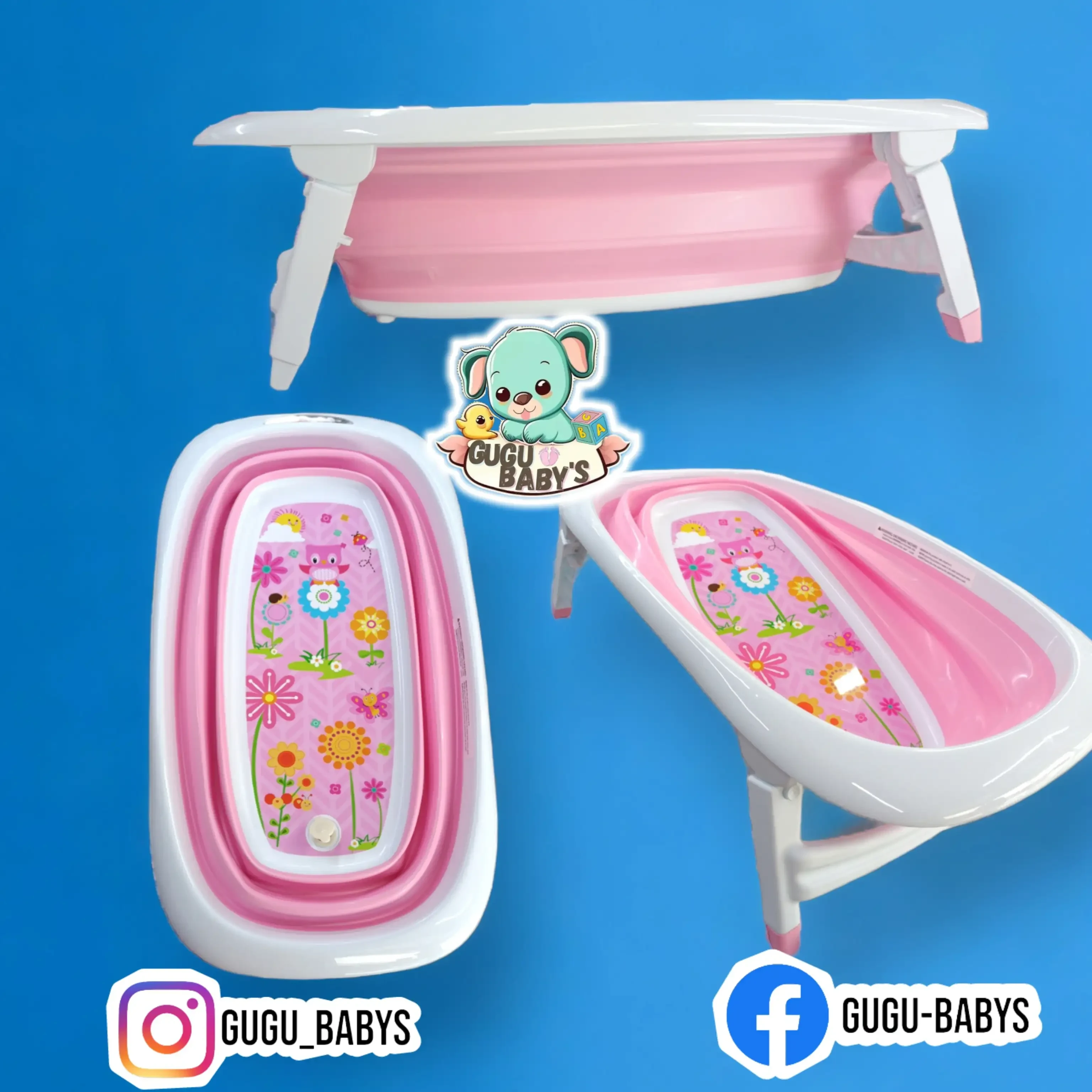 Bañera plegable fondo estampado