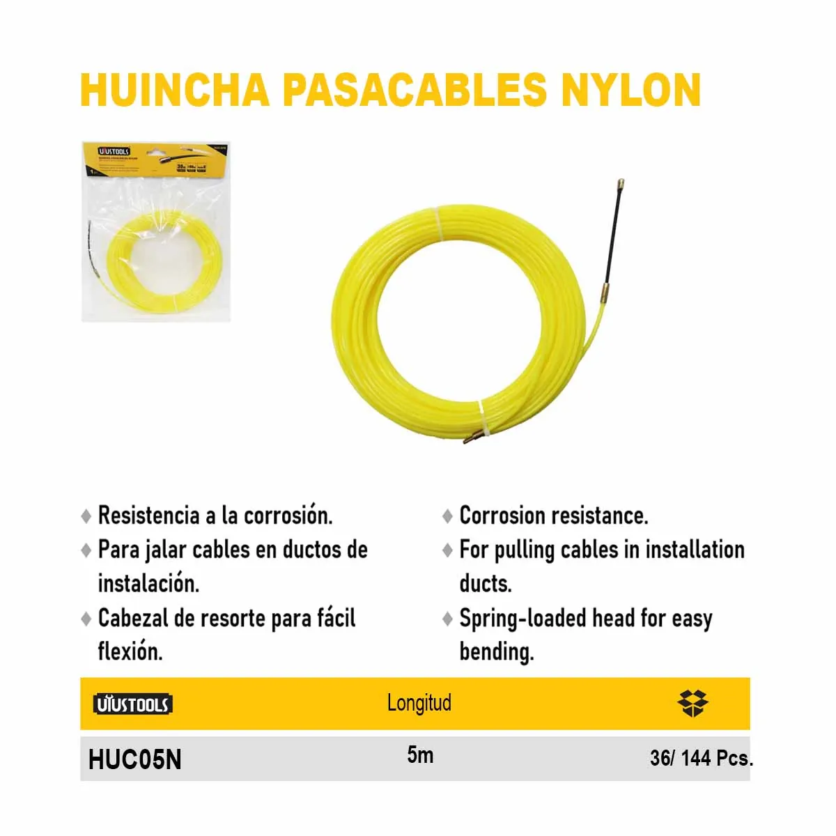 HUINCHA PASACABLES NYLON UYUST 5M