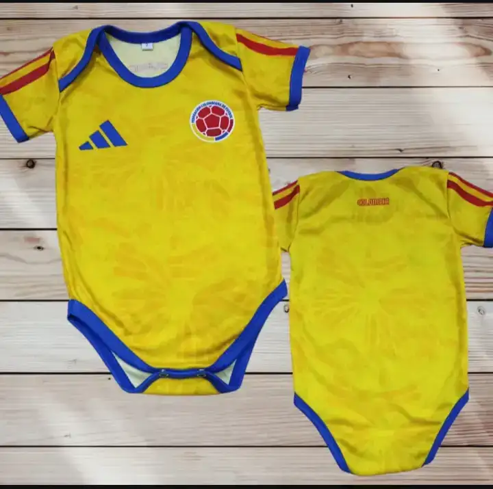 Bodie camiseta de Colombia para bebé personalizada con nombre 