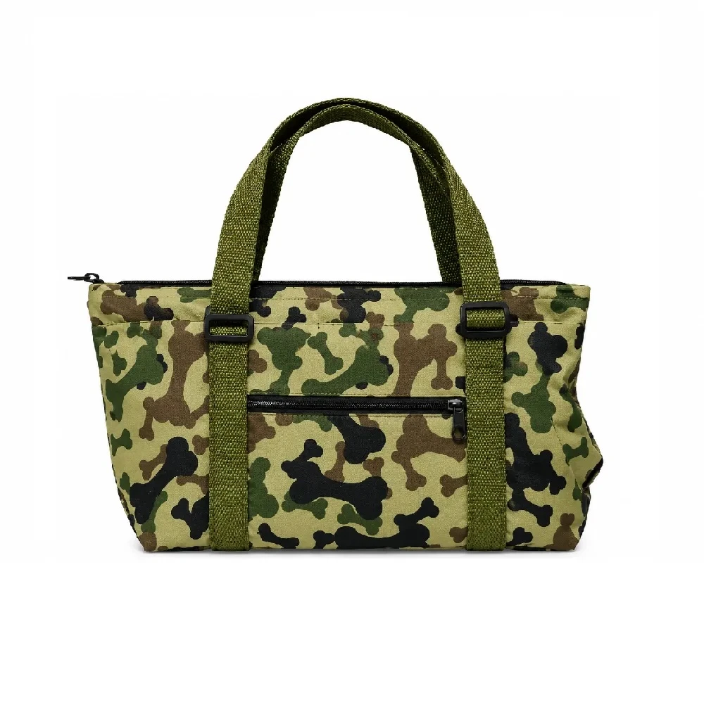 Cartera transportadora verde huesitos talla S