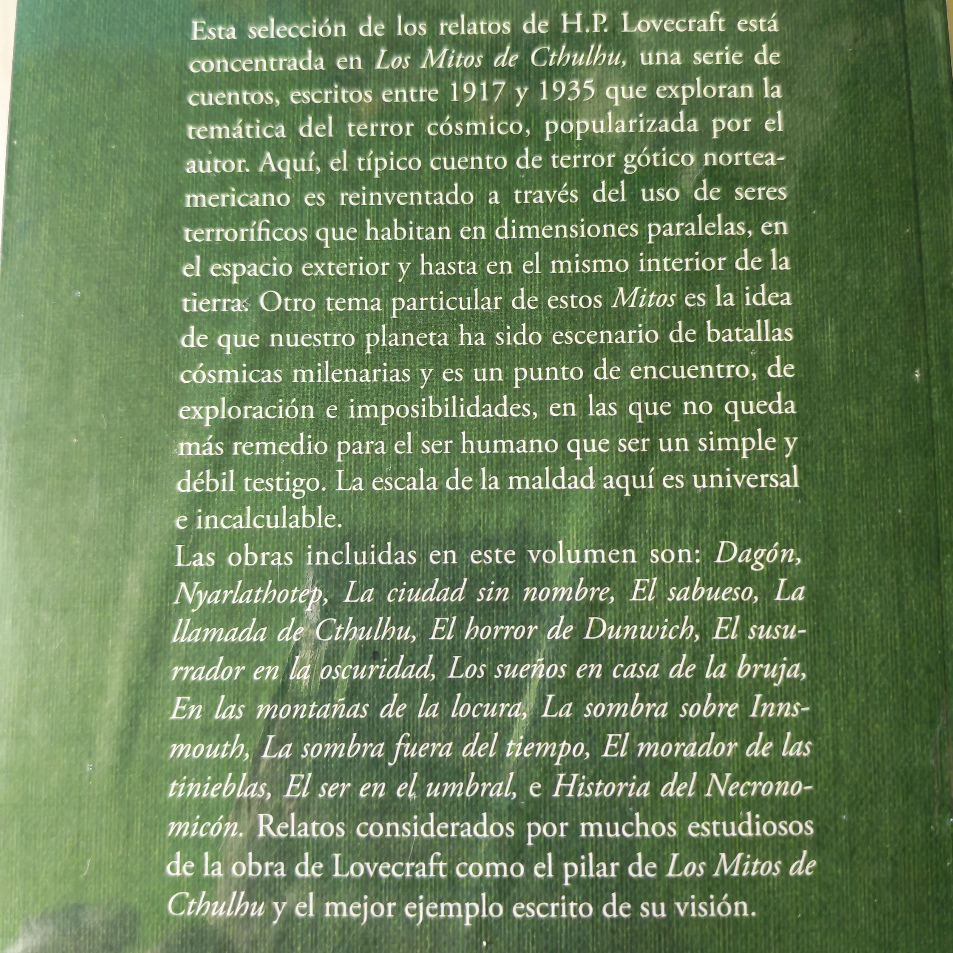 Los mitos de Cthulhu H.P. Lovecraft Nuevo  4